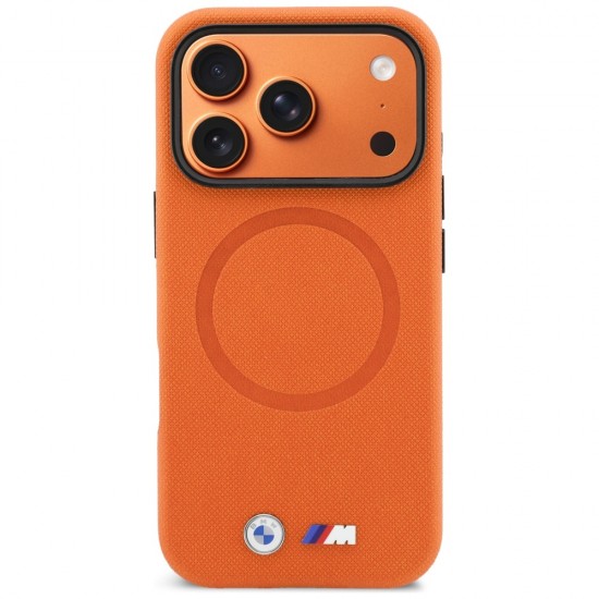 BMW M FW Metal Logo MagSafe Case for iPhone 17 Pro Max - Orange