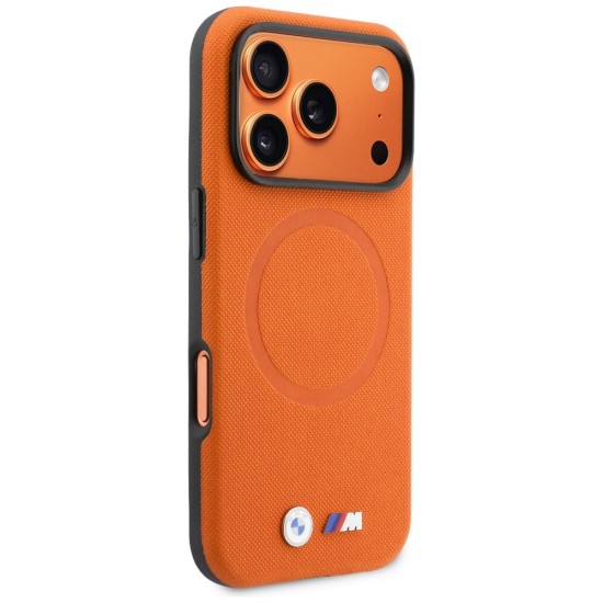 BMW M FW Metal Logo MagSafe Case for iPhone 17 Pro Max - Orange