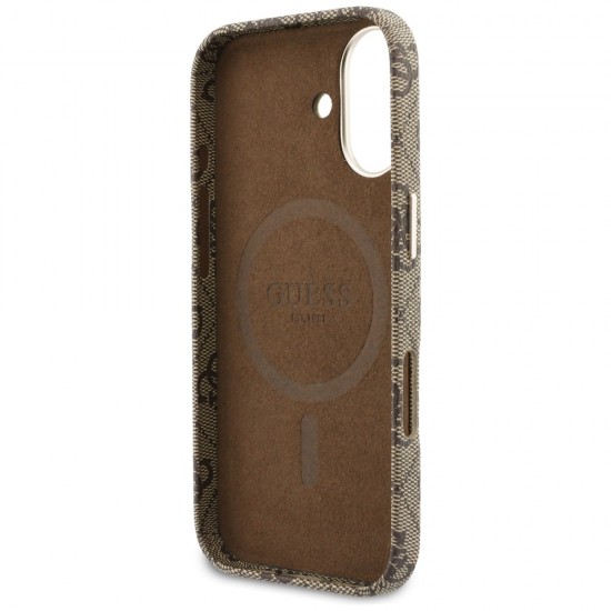 Guess 4G Script MagSafe Case for iPhone 17 - Brown