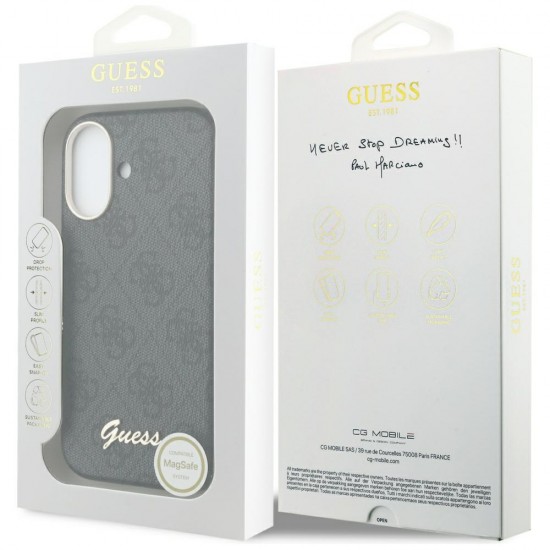 Guess 4G Script MagSafe case for iPhone 17 - black