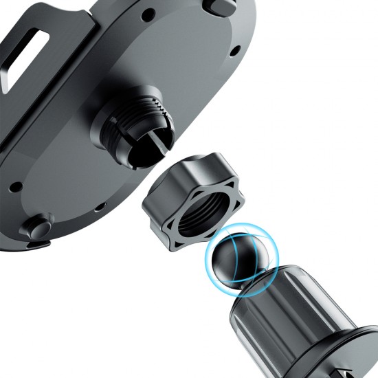 Dudao F2+ smartphone holder for the air vent with clamp - black