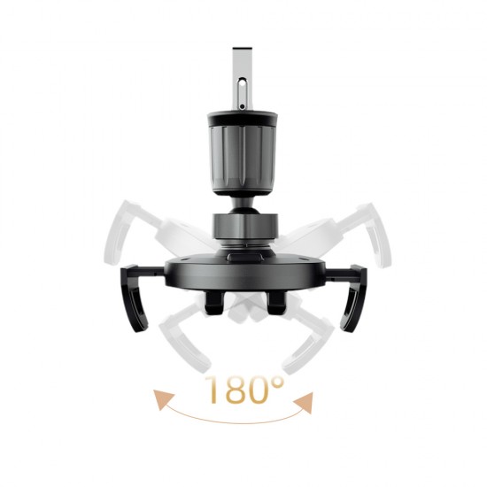 Dudao F2+ smartphone holder for the air vent with clamp - black