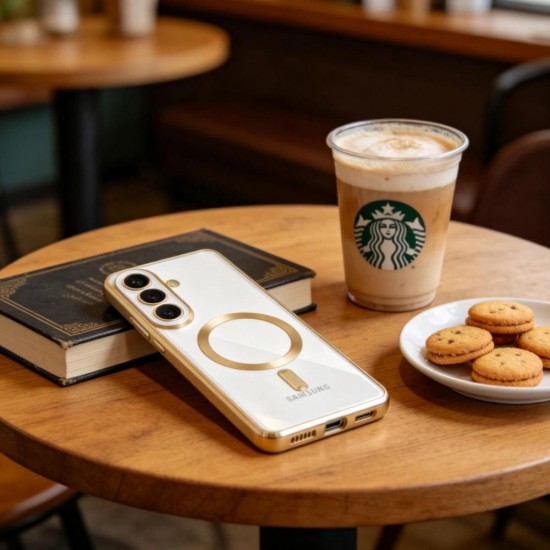 Tech-Protect MagFlex Case for Samsung Galaxy S26 - Transparent Gold