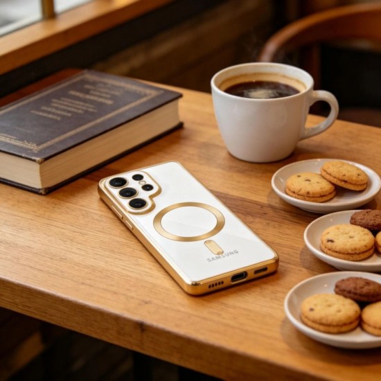 Tech-Protect MagFlex Case for Samsung Galaxy S26 Ultra - Transparent Gold