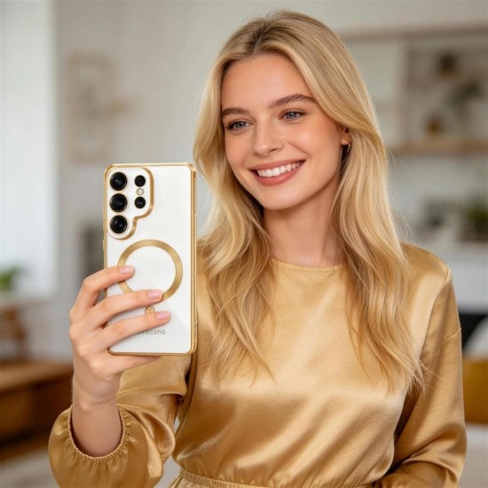 Tech-Protect MagFlex Case for Samsung Galaxy S26 Ultra - Transparent Gold