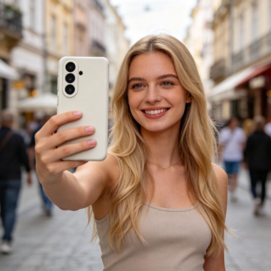 Tech-Protect Silicone MagSafe Case for Samsung Galaxy S26 - Beige