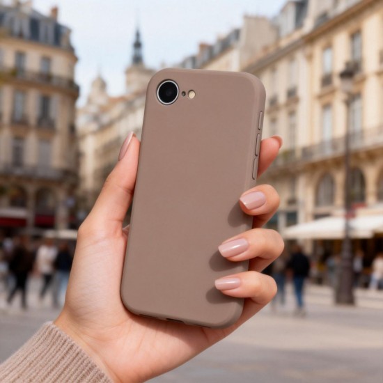 Tech-Protect Silicone MagSafe Case for iPhone 16e / 17e - Brown