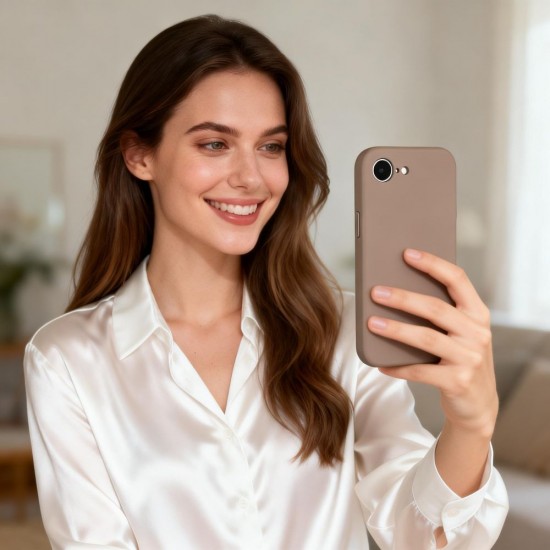 Tech-Protect Silicone MagSafe Case for iPhone 16e / 17e - Brown