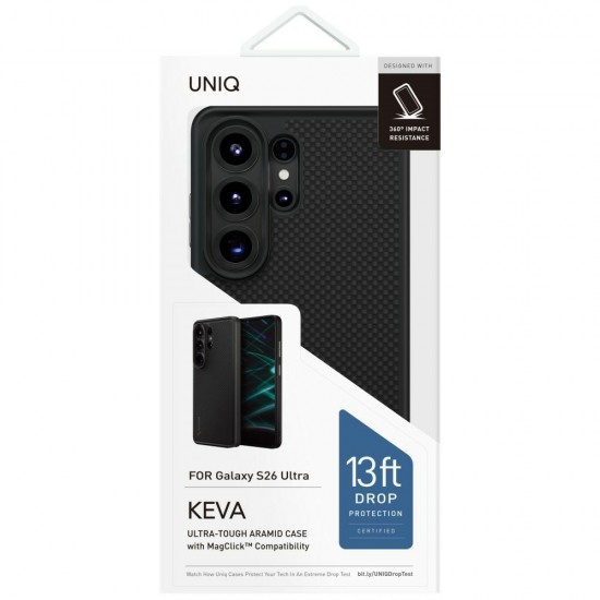 Uniq Keva Case for Samsung Galaxy S26 Ultra Magclick Charging - Black