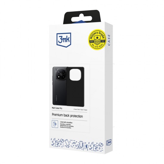 3mk Matt Case Pro for Xiaomi Redmi Note 15 Pro+ 5G - matte black