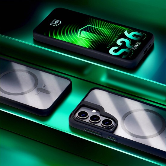 3mk Satin Armor MagCase for Samsung Galaxy S26 - Transparent Black