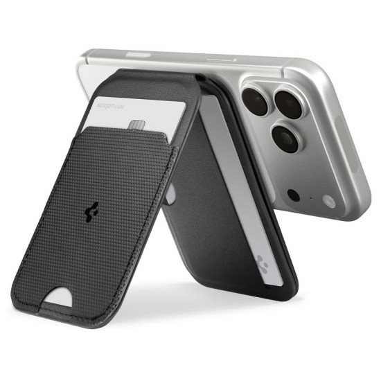 Spigen Slim Fold Tripod Wallet S314-2 MagSafe Magnetic Phone Case - Black