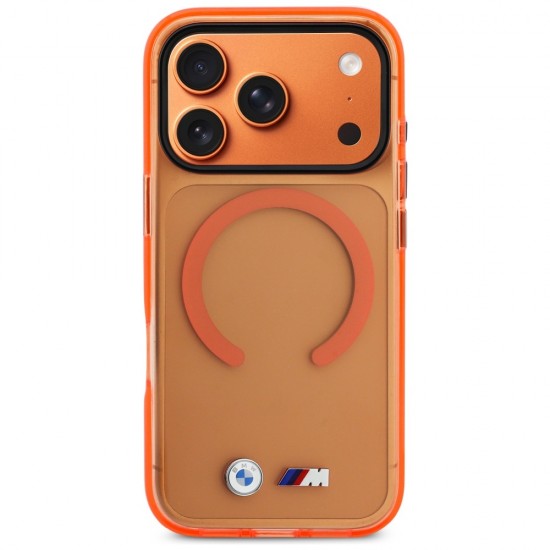 BMW M IML Metal Logos MagSafe Case for iPhone 17 Pro - Pro Orange