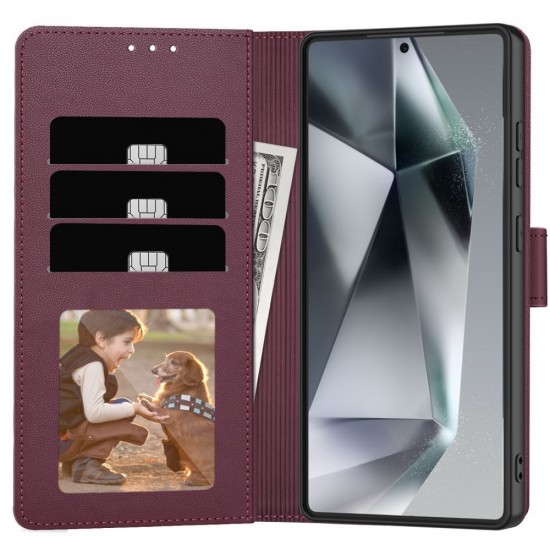 Tech-Protect Wallet Case for Samsung Galaxy S26 Ultra - Burgundy