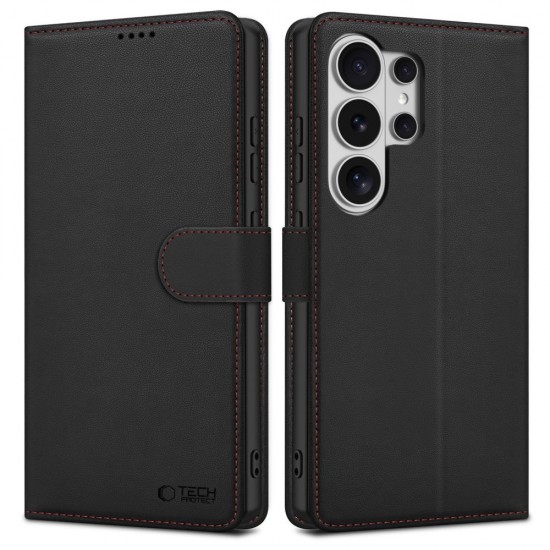 Tech-Protect Wallet Case for Samsung Galaxy S26 Ultra - Black and Red
