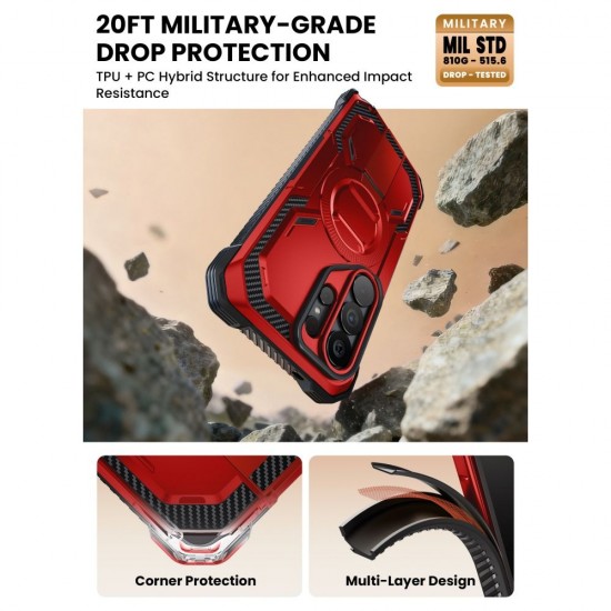 Supcase ArmorBox Mag MagSafe Case for Samsung Galaxy S26 Ultra - Red and Black