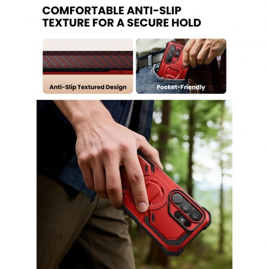 Supcase ArmorBox Mag MagSafe Case for Samsung Galaxy S26 Ultra - Red and Black