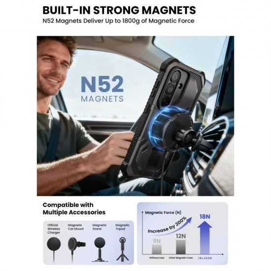 Supcase ArmorBox Mag MagSafe Case for Samsung Galaxy S26 - Black