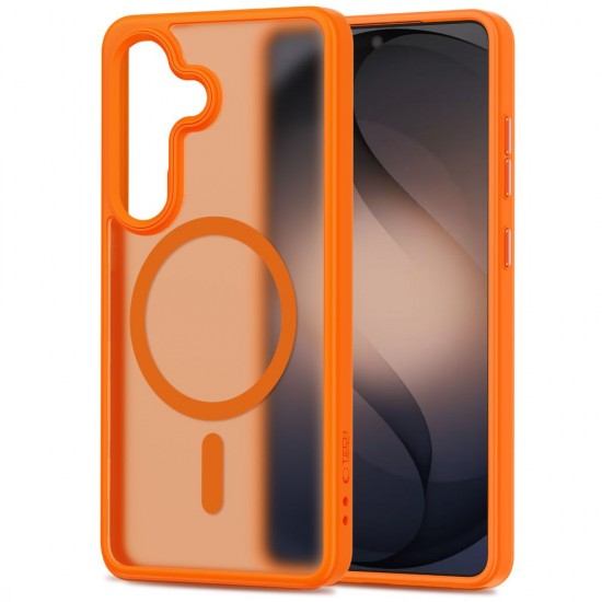 Tech-Protect Magmat MagSafe Case for Samsung Galaxy S26 - Orange Matte