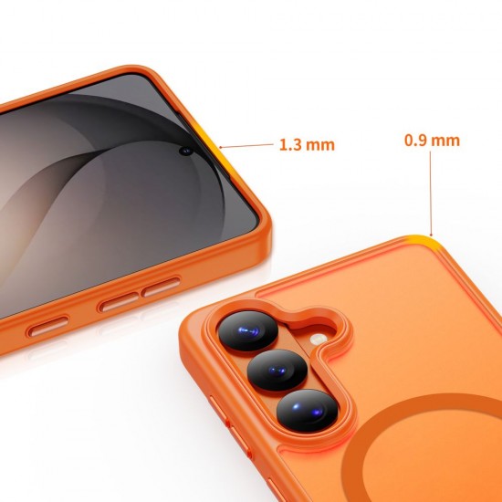Tech-Protect Magmat MagSafe Case for Samsung Galaxy S26 - Orange Matte