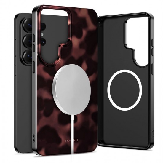 Tech-Protect Lamano MagSafe Case for Samsung Galaxy S26 Ultra - Brown and Black