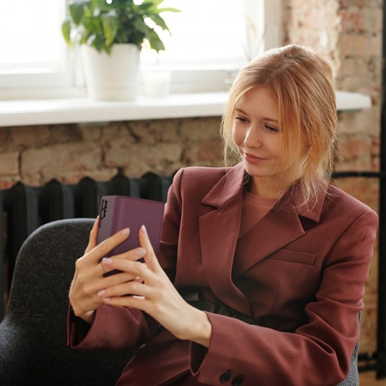 Tech-Protect Wallet Case for Samsung Galaxy A36 / A56 / A37 5G - Burgundy