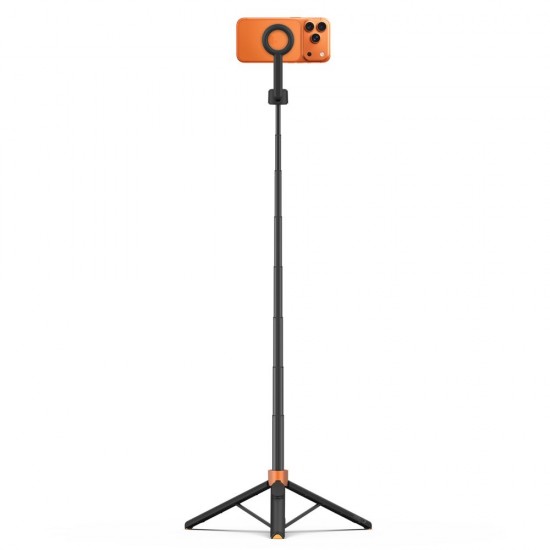 Tech-Protect L10S Bluetooth Selfie Stick Tripod - Black and Orange