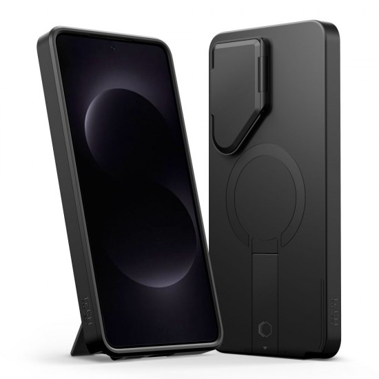 Tech-Protect Kevlar Aura MagSafe Case for Samsung Galaxy S26 Ultra - Black and Orange