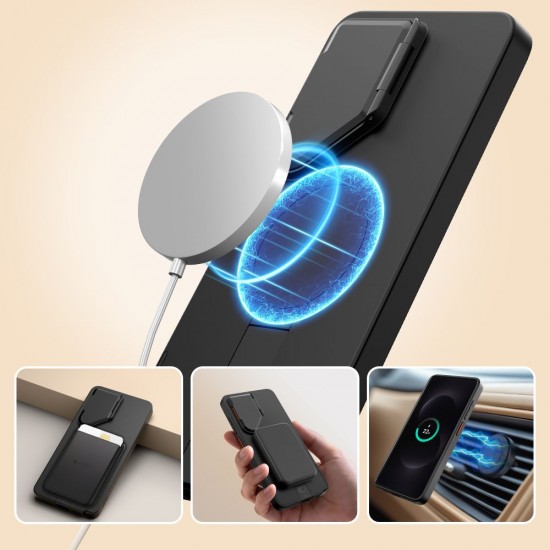 Tech-Protect Kevlar Aura MagSafe Case for Samsung Galaxy S26 Ultra - Black and Orange