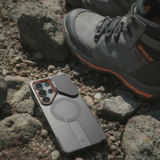 Tech-Protect Kevlar Aura MagSafe Case for Samsung Galaxy S26 Ultra - Black and Orange