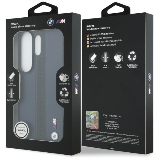 BMW Perforated Stripe Logo MagSafe Case for Samsung Galaxy S26 Ultra - Navy Blue