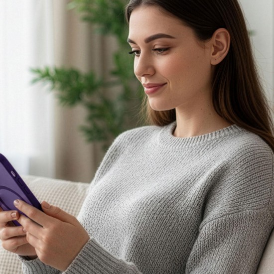 3mk Smoke MagCase for iPhone 16 - purple-translucent