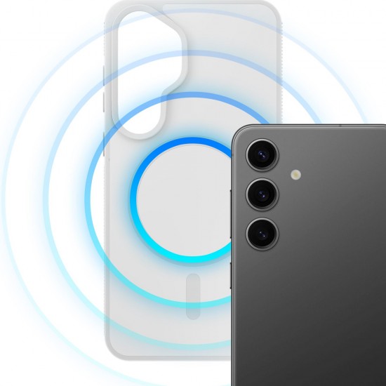 3mk Smoke MagCase for Samsung Galaxy S25 - white-transparent