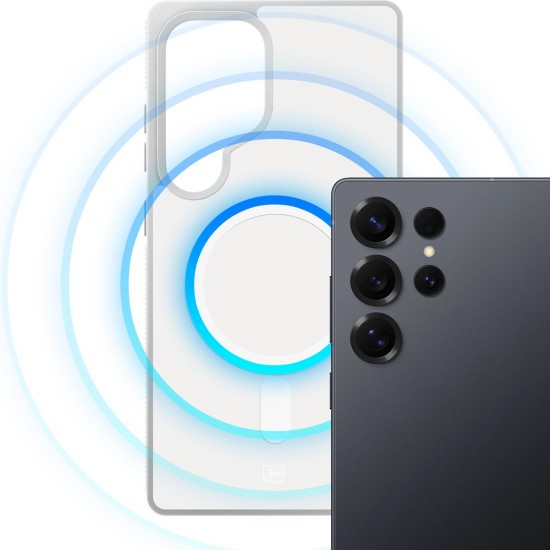 3mk Smoke MagCase for Samsung Galaxy S25 Ultra - White-Translucent