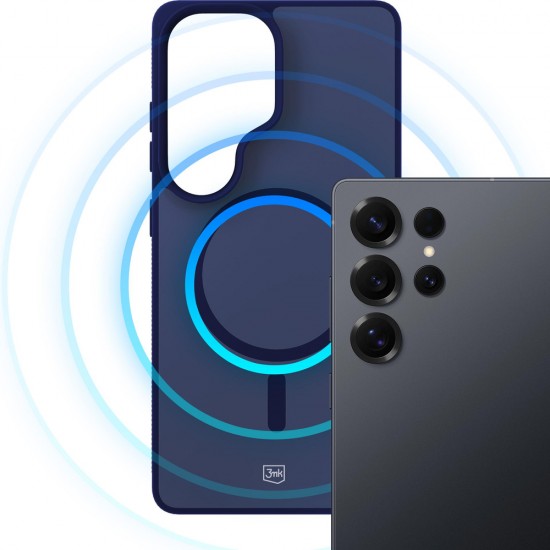 3mk Smoke MagCase for Samsung Galaxy S25 Ultra - Blue-Translucent