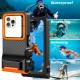 Tech-Protect IPX8 Pro Waterproof Phone Case - Orange and Black