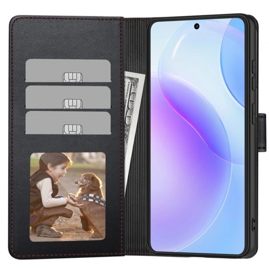 Tech-Protect Wallet Case for Samsung Galaxy A57 5G - Black and Red
