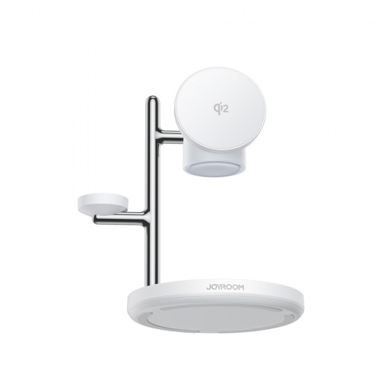 Joyroom JR-W23 Qi2 4-in-1 desktop charger with built-in inductive night light - white