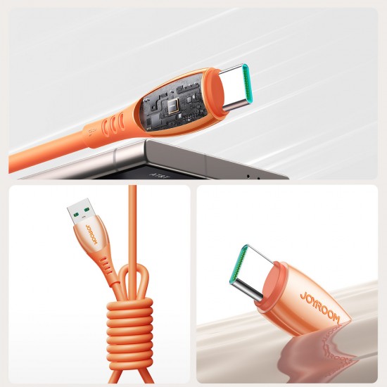 Joyroom S-A59 Vibrant Series 3A USB-A - USB-C Cable 1.2m - Orange