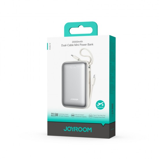 Joyroom JR-PBF29 20000mAh 22.5W Powerbank with Double Cable - White