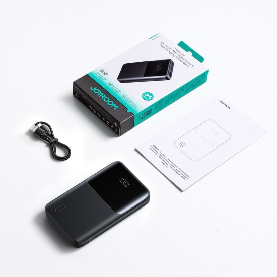 Joyroom JR-QP191 Star Series Mini 10000mAh 22.5W Powerbank with Digital Display - Black