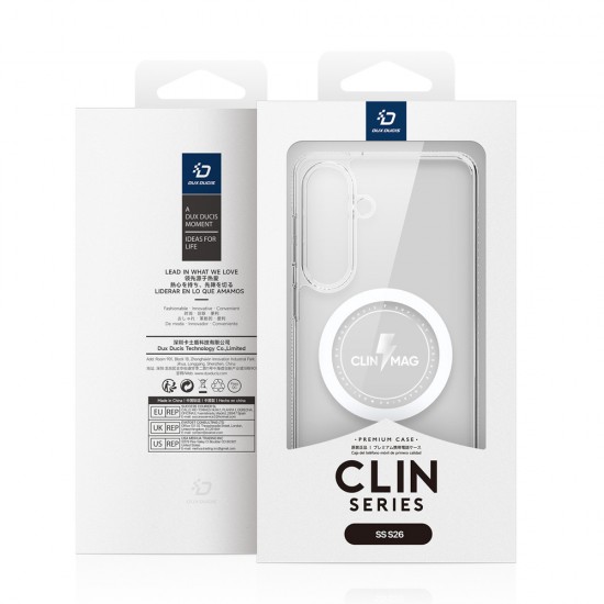 Dux Ducis Clin Mag Case Compatible with MagSafe for Samsung S26 - Transparent