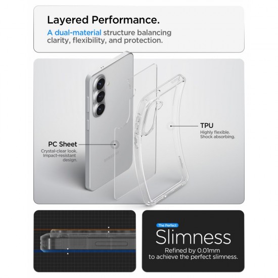 Spigen Ultra Hybrid Case for Samsung Galaxy S26+ - Transparent