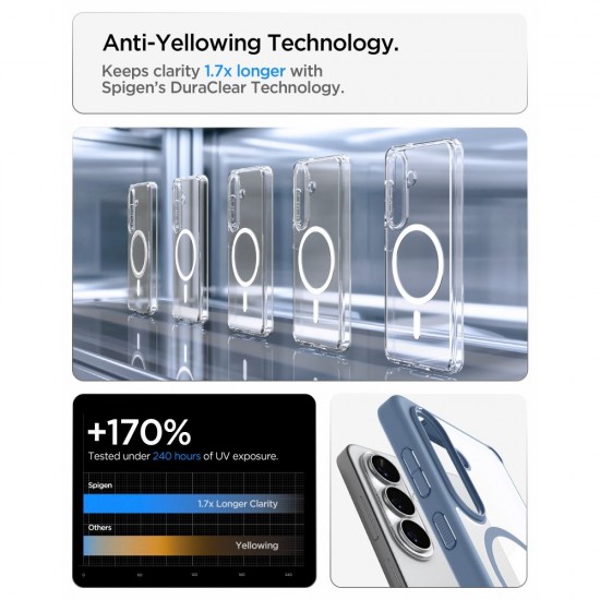 Spigen Ultra Hybrid Mag MagSafe Case for Samsung Galaxy S26+ - Clear Blue