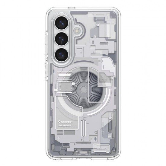 Spigen Ultra Hybrid Mag MagSafe Case for Samsung Galaxy S26+ Zero One - Clear and White