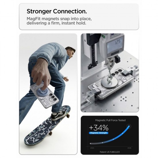 Spigen Ultra Hybrid Mag MagSafe Case for Samsung Galaxy S26+ Zero One - Clear and White