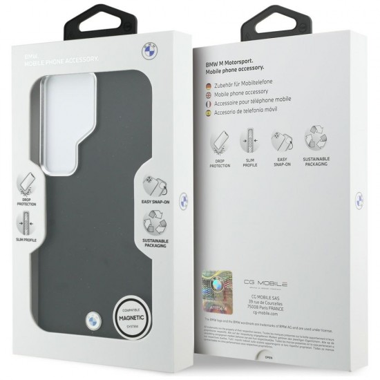 Etui BMW Sign Metal Logo MagSafe na Samsung Galaxy S26 Ultra - czarne