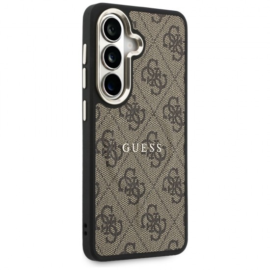 Etui Guess 4G Embossed Ring MagSafe na Samsung Galaxy S26 Plus - brązowe