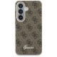 Etui Guess 4G Script MagSafe na Samsung Galaxy S26 - brązowe
