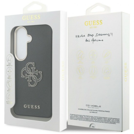 Etui Guess Grained Big 4G Metal Logo na Samsung Galaxy S26 - czarne